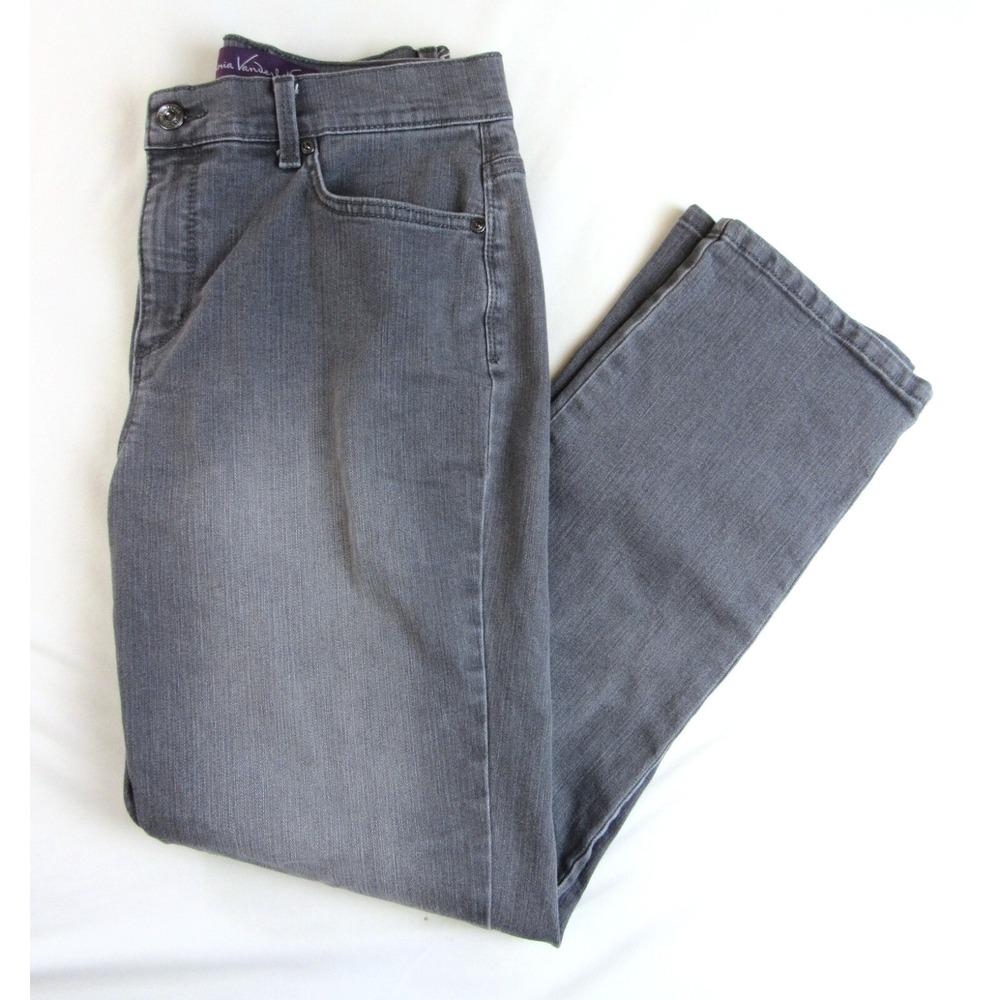 Gloria Vanderbilt Jeans Gray Amanda Straight Women's Size 8 Short - Picture 3 of 8